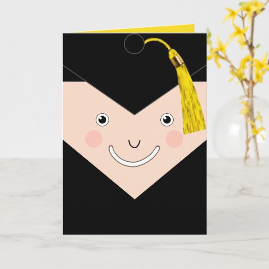 Carte de diplôme créative (Fleur jaune)