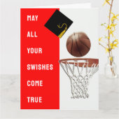 Carte de diplôme de basket-ball (Fleur jaune)