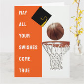 Carte de diplôme de basket-ball (Fleur jaune)