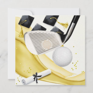 Carte de diplôme de golf - Félicitations Diplômé