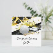 Carte de diplôme de golf - Félicitations Diplômé (Debout devant)
