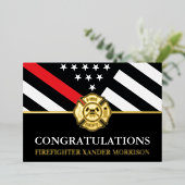 Carte de diplôme de l'École de pompiers Red Line F (Debout devant)