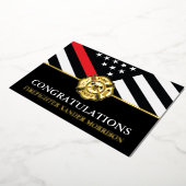 Carte de diplôme de l'École de pompiers Red Line F (Rotation)