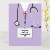 Carte de diplôme d'infirmière (Fleur jaune)