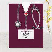 Carte de diplôme d'infirmière (Fleur jaune)