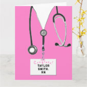 Carte de diplôme d'infirmière (Fleur jaune)