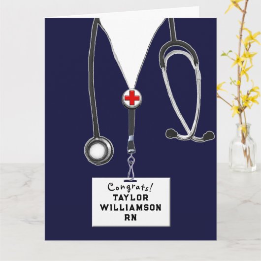 Carte de diplôme d'infirmière (Fleur jaune)