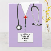 Carte de diplôme d'infirmière (Fleur jaune)