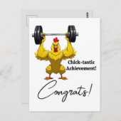 Carte de diplôme en chik-Tastic, Mème de coq amusa (Devant / Derrière)