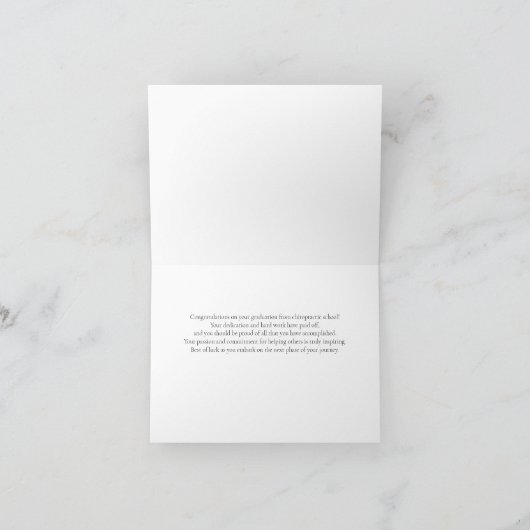 Carte de diplôme en chiropratique, diplôme en chir (Intérieur)