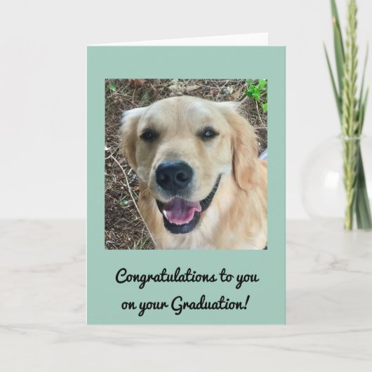 Carte de diplôme - Golden Retriever (Devant)