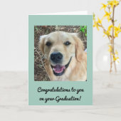 Carte de diplôme - Golden Retriever (Fleur jaune)