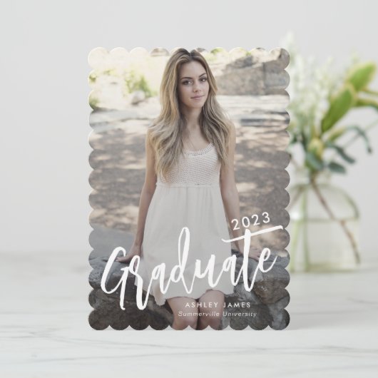 Carte de diplôme moderne Script 2 photo (Debout devant)