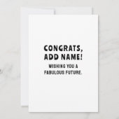 Carte de diplôme personnalisée (Dos)