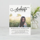 Carte de diplôme photo | Invitation moderne Grad (Debout devant)