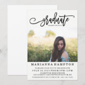 Carte de diplôme photo | Invitation moderne Grad (Devant / Derrière)