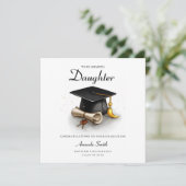 Carte de diplôme pour fille, carte de diplôme (Debout devant)