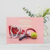 Carte de diplôme pour joueur de tennis (Debout devant)