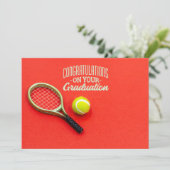 Carte de diplôme pour joueur de tennis (Debout devant)