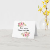 carte de diplôme pour nièce (Fleur jaune)