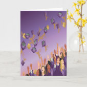 Carte de diplôme-violet (Fleur jaune)