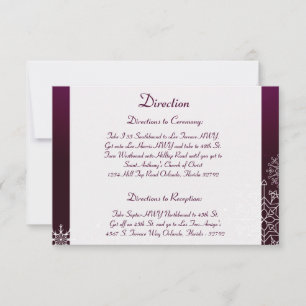 Carte de direction 3,5 x 5 Étoiles violettes et fl