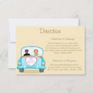 Carte de direction 3,5 x 5 vient de se marier