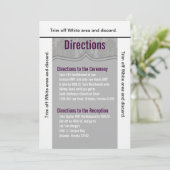 Carte de direction 3,5 x 6 Damas gris moderne (Debout devant)