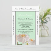 Carte de direction 3,5 x 6 Vert et orchidée (Debout devant)