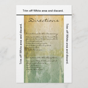 Carte de direction 3,5 x 6 Vintage Floral