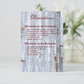 Carte de direction 3.5x5 White Wash Wood Barn Door (Debout devant)