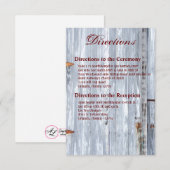Carte de direction 3.5x5 White Wash Wood Barn Door (Devant / Derrière)