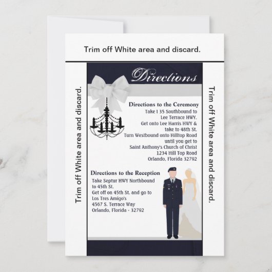 Carte de direction 3.5x6 ARMÉE Uniforme Blues Brid (Devant)