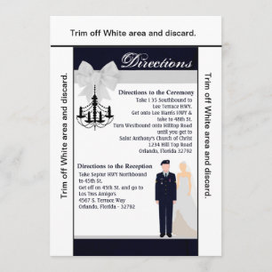 Carte de direction 3.5x6 ARMÉE Uniforme Blues Brid