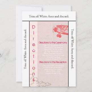 Carte de direction 3.5x6 Avion Vintage dans les nu