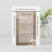 Carte de direction 3,5x6 Burlap Lace Country Weste (Debout devant)