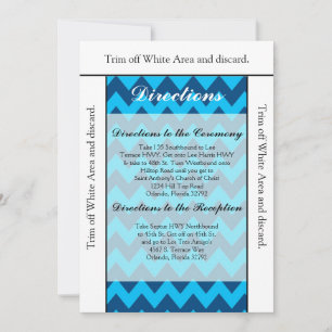 Carte de direction 3,5x6 Chevron Blues