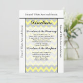 Carte de direction 3,5x6 Chevron Jaune et gris (Debout devant)
