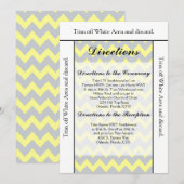Carte de direction 3,5x6 Chevron Jaune et gris (Devant / Derrière)