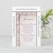 Carte de direction 3,5x6 Flore de printemps violet (Debout devant)