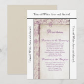 Carte de direction 3,5x6 Flore de printemps violet (Devant / Derrière)