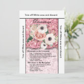 Carte de direction 3.5x6 Glitte Rose géométrique d (Debout devant)