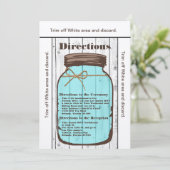 Carte de direction 3,5x6 Mason Jar Wood Country Ru (Debout devant)