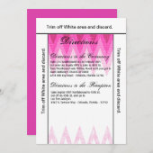 Carte de direction 3,5x6 Ombre Chevron rose (Devant / Derrière)