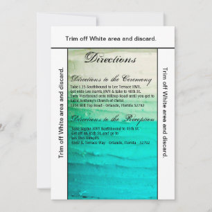 Carte de direction 3,5x6 Ombre Frosting Blue