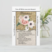 Carte de direction 3.5x6 Parties scintillant d'or  (Debout devant)