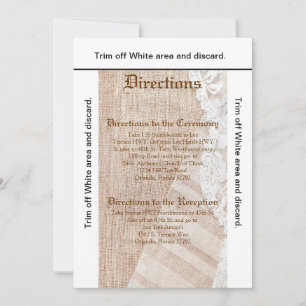 Carte de direction 3.5x6 Pointeur de dentelle de p