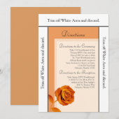 Carte de direction 3.5x6 Rose orange brûlé (Devant / Derrière)