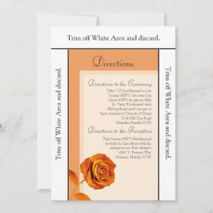 Carte de direction 3.5x6 Rose orange brûlé
