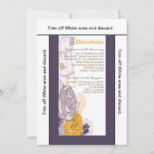 Carte de direction 3.5x6 Rose Vintage à la moutard